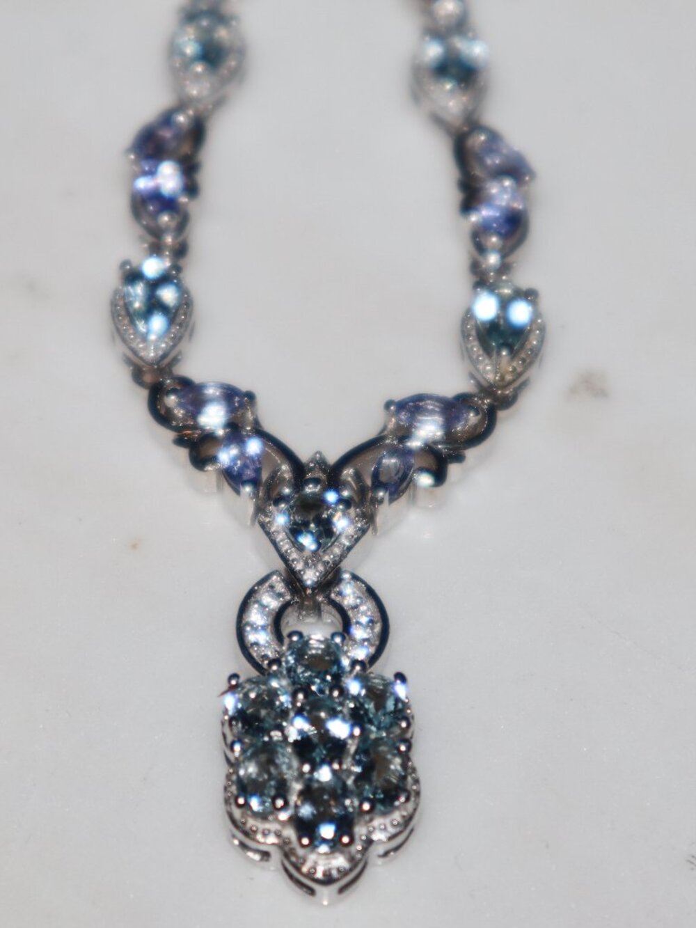 Sterling Silver Aquamarine Necklace